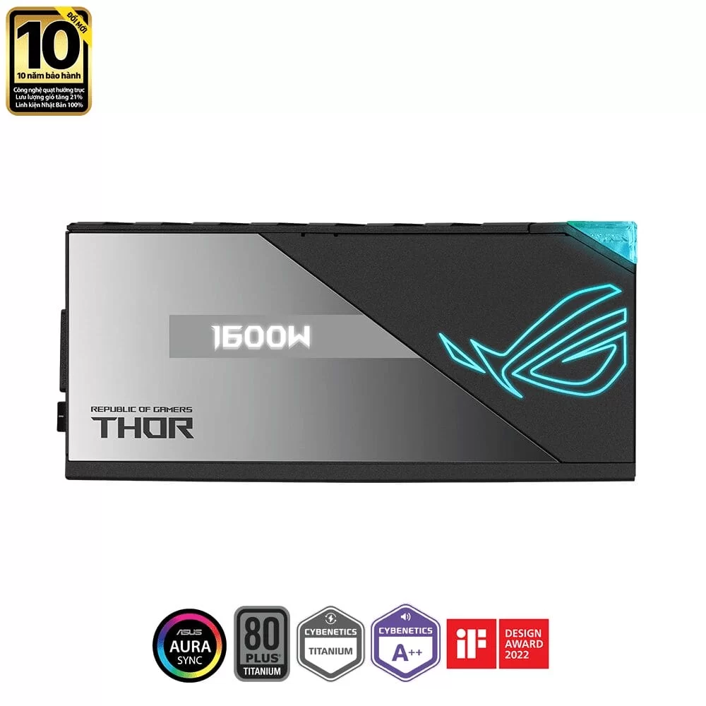 ASUS ROG Thor 1600T Gaming PSU - 1600W 80Plus Titanium - Aura Sync, ROG heatsink (ROG-THOR-1600T-GAMING) 5 ASUS ROG Thor 1600T Gaming PSU - 1600W 80Plus Titanium - Aura Sync, ROG heatsink (ROG-THOR-1600T-GAMING) - Ảnh 5