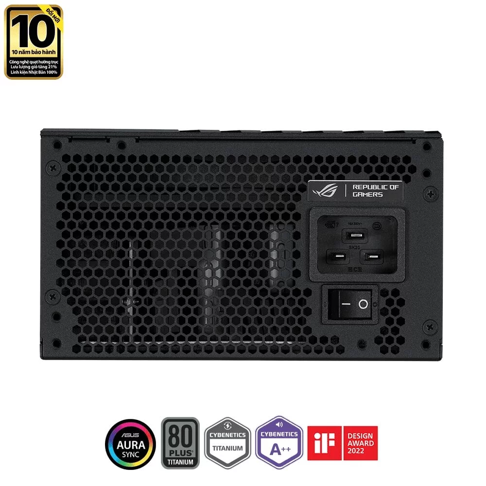 ASUS ROG Thor 1600T Gaming PSU - 1600W 80Plus Titanium - Aura Sync, ROG heatsink (ROG-THOR-1600T-GAMING) 9 ASUS ROG Thor 1600T Gaming PSU - 1600W 80Plus Titanium - Aura Sync, ROG heatsink (ROG-THOR-1600T-GAMING) - Ảnh 9