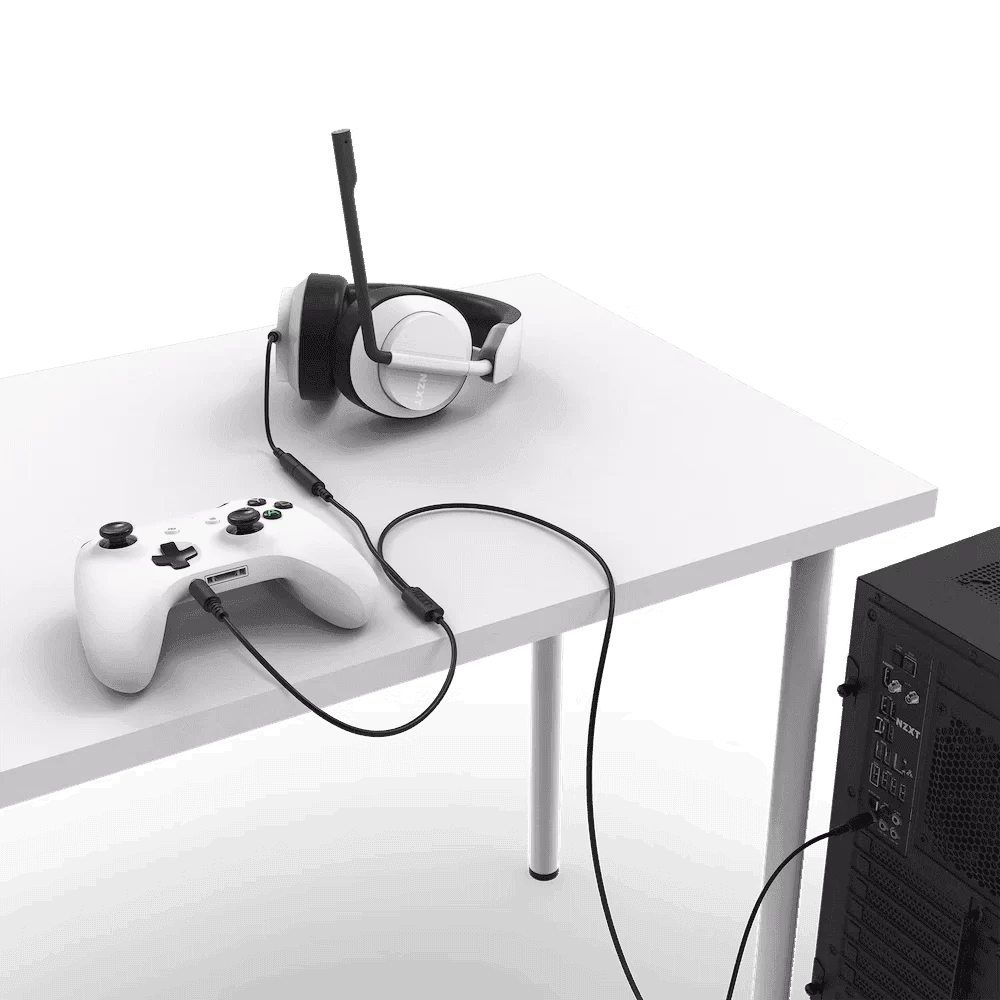 NZXT Chat Cable - Console Audio Adapter, Black, 2m, male to male/female (ST-ACCC1-WW) 5 NZXT Chat Cable - Console Audio Adapter, Black, 2m, male to male/female (ST-ACCC1-WW) - Ảnh 5