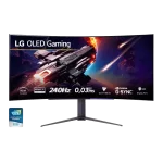 LG UltraGear LG 45GR95QE-B Curved Gaming Monitor - 45 inch WQHD (3440 x 1440) OLED Display, 21:9 Curved (800R), 240Hz, 0.03ms GtG, G-SYNC Compatible