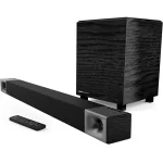 Klipsch Cinema 400 Sound Bar - 2.1 Soundbar 8 Inch Wireless Subwoofer with HDMI-ARC, 400W peak power Speakers