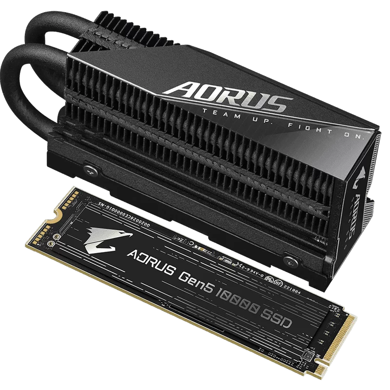 GIGABYTE Gen5 10000 2TB (AG510K2TB) SSD - PCIe 5.0x4, NVMe 2.0 Interface, M.2 Thermal Guard XTREME