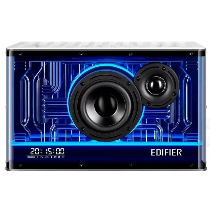 Edifier QD35 WHITE Tabletop Bluetooth Speakers - RMS 40W, Bluetooth 5.3, USB-C, USB-A, AUX, EQs, RGB, GaN charger 35W 2 Edifier QD35 WHITE Tabletop Bluetooth Speakers - RMS 40W, Bluetooth 5.3, USB-C, USB-A, AUX, EQs, RGB, GaN charger 35W - Ảnh 2