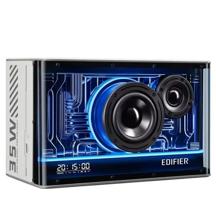 Edifier QD35 WHITE Tabletop Bluetooth Speakers - RMS 40W, Bluetooth 5.3, USB-C, USB-A, AUX, EQs, RGB, GaN charger 35W 3 Edifier QD35 WHITE Tabletop Bluetooth Speakers - RMS 40W, Bluetooth 5.3, USB-C, USB-A, AUX, EQs, RGB, GaN charger 35W - Ảnh 3