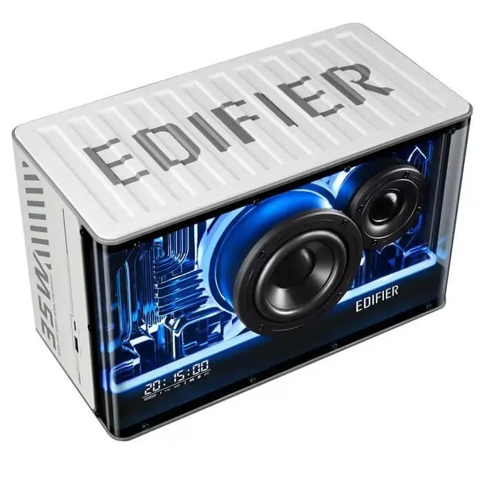 Edifier QD35 WHITE Tabletop Bluetooth Speakers - RMS 40W, Bluetooth 5.3, USB-C, USB-A, AUX, EQs, RGB, GaN charger 35W 4 Edifier QD35 WHITE Tabletop Bluetooth Speakers - RMS 40W, Bluetooth 5.3, USB-C, USB-A, AUX, EQs, RGB, GaN charger 35W - Ảnh 4