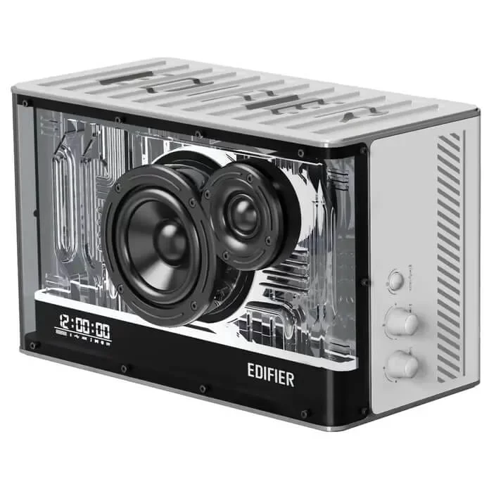 Edifier QD35 WHITE Tabletop Bluetooth Speakers - RMS 40W, Bluetooth 5.3, USB-C, USB-A, AUX, EQs, RGB, GaN charger 35W 5 Edifier QD35 WHITE Tabletop Bluetooth Speakers - RMS 40W, Bluetooth 5.3, USB-C, USB-A, AUX, EQs, RGB, GaN charger 35W - Ảnh 5