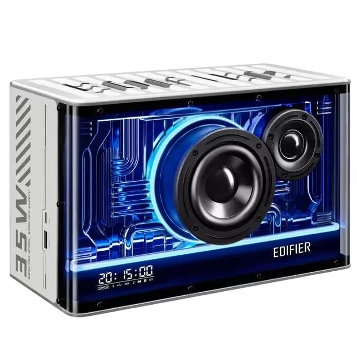 Edifier QD35 WHITE Tabletop Bluetooth Speakers - RMS 40W, Bluetooth 5.3, USB-C, USB-A, AUX, EQs, RGB, GaN charger 35W 7 Edifier QD35 WHITE Tabletop Bluetooth Speakers - RMS 40W, Bluetooth 5.3, USB-C, USB-A, AUX, EQs, RGB, GaN charger 35W - Ảnh 7