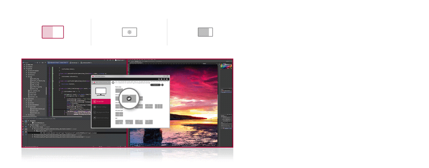 mnt ultrawide 29wq600 05 1 onscreen control desktop