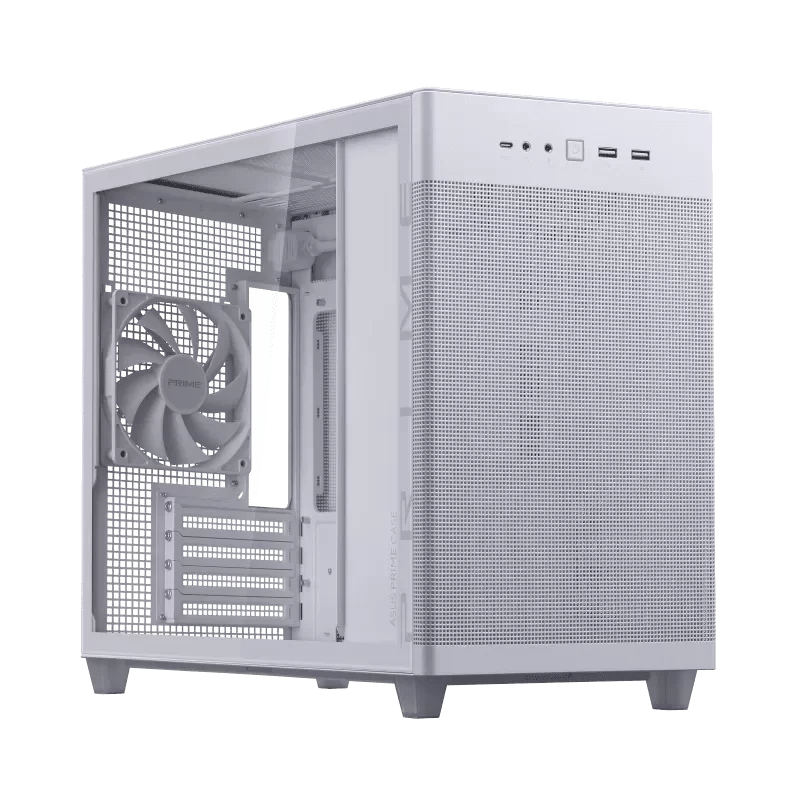 ASUS Prime AP201TG M-ATX Tempered Glass - White Case 1 ASUS Prime AP201TG M-ATX Tempered Glass - White Case