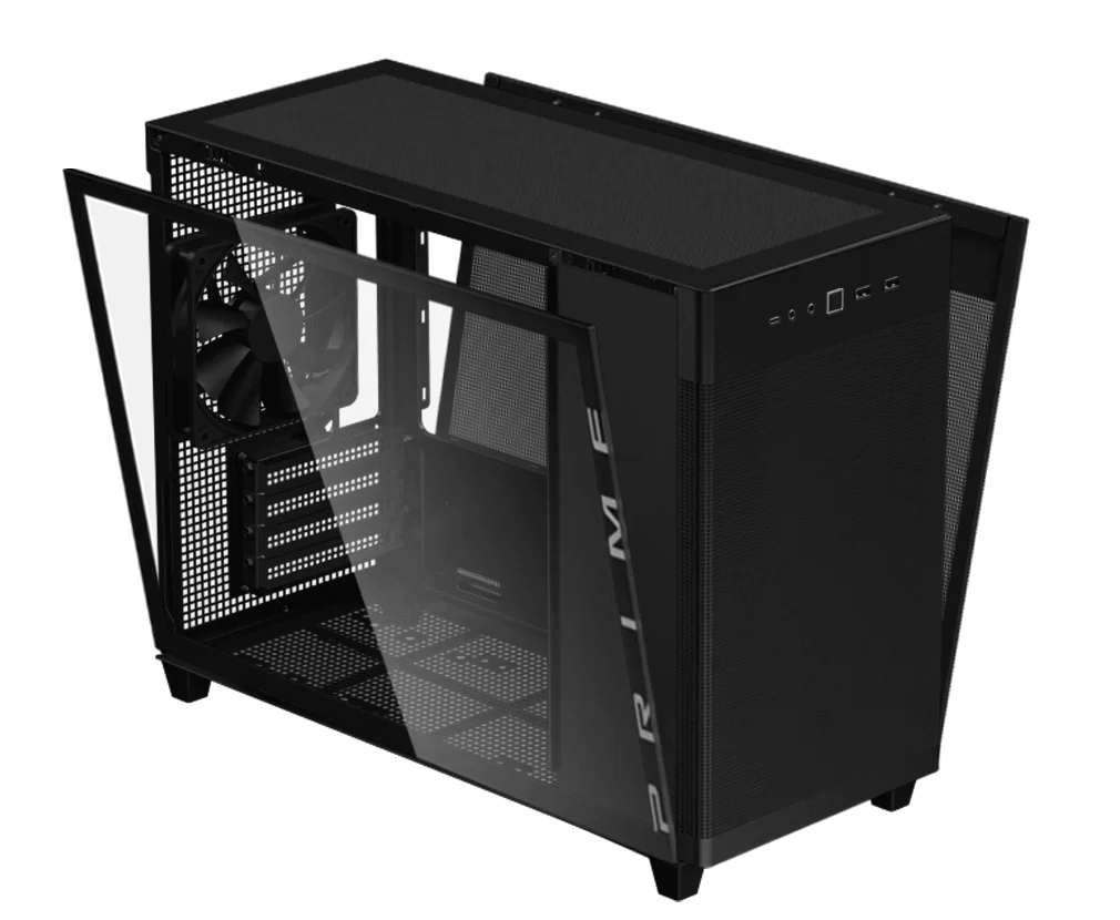 ASUS Prime AP201 side panel open