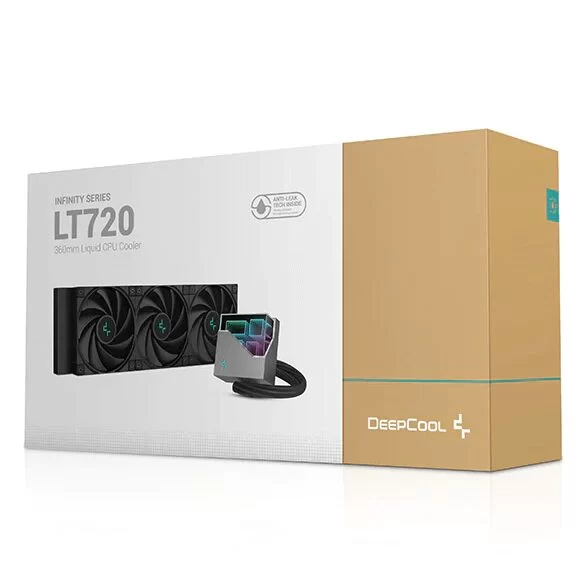 Deepcool LT720 AIO Liquid CPU Cooler - Black, 360mm Radiator, ARGB Chain Fans 2250RPM, 4th Gen water pump, AM5-LGA1700 compatible 7 Deepcool LT720 AIO Liquid CPU Cooler - Black, 360mm Radiator, ARGB Chain Fans 2250RPM, 4th Gen water pump, AM5-LGA1700 compatible - Ảnh 7