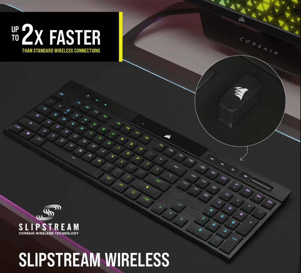 K100 AIR WIRELESS RGB Ultra Thin Mechanical Gaming Keyboard TTD 8