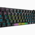 K70 PRO MINI WIRELESS 60 Mechanical CHERRY MX Red Switch Keyboard with RGB Backlighting Black TTD 5
