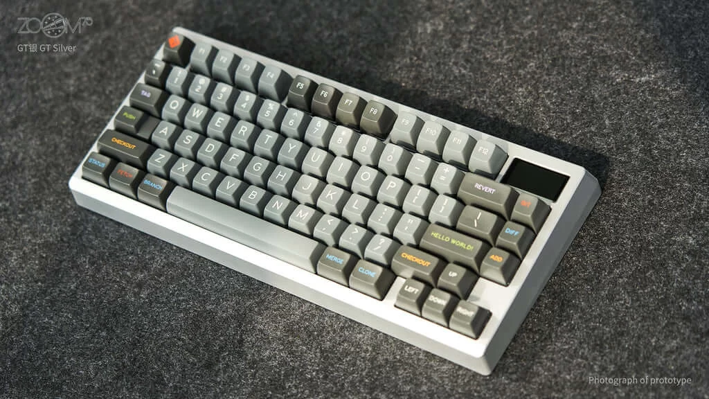 Zoom75 Essential Edition Custom Keyboard - Case GT Silver - Backplate PVD Silver 2 Zoom75 Essential Edition Custom Keyboard - Case GT Silver - Backplate PVD Silver - Ảnh 2