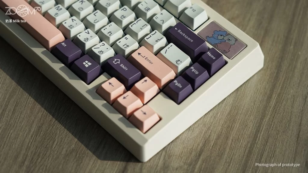 Zoom75 Essential Edition Custom Keyboard - Case Milk Tea - Backplate Glass MilkyGreen 8 Zoom75 Essential Edition Custom Keyboard - Case Milk Tea - Backplate Glass MilkyGreen - Ảnh 8