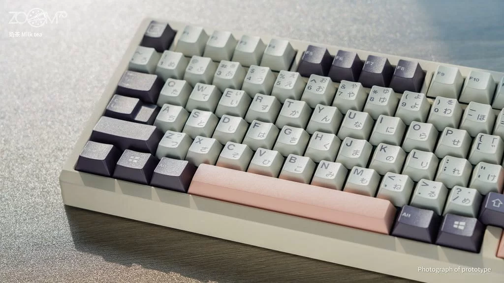 Zoom75 Essential Edition Custom Keyboard - Case Milk Tea - Backplate Glass MilkyGreen 4 Zoom75 Essential Edition Custom Keyboard - Case Milk Tea - Backplate Glass MilkyGreen - Ảnh 4