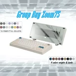 Zoom75 Essential Edition Custom Keyboard - Case Milk Tea - Backplate Glass MilkyGreen