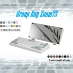 Zoom75 Essential Edition Custom Keyboard - Case EE White - Backplate PVD Silver