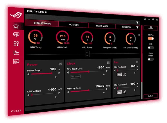 ASUS Dual GeForce RTX™ 4070 White OC Edition 12GB GDDR6X img gpu tweak