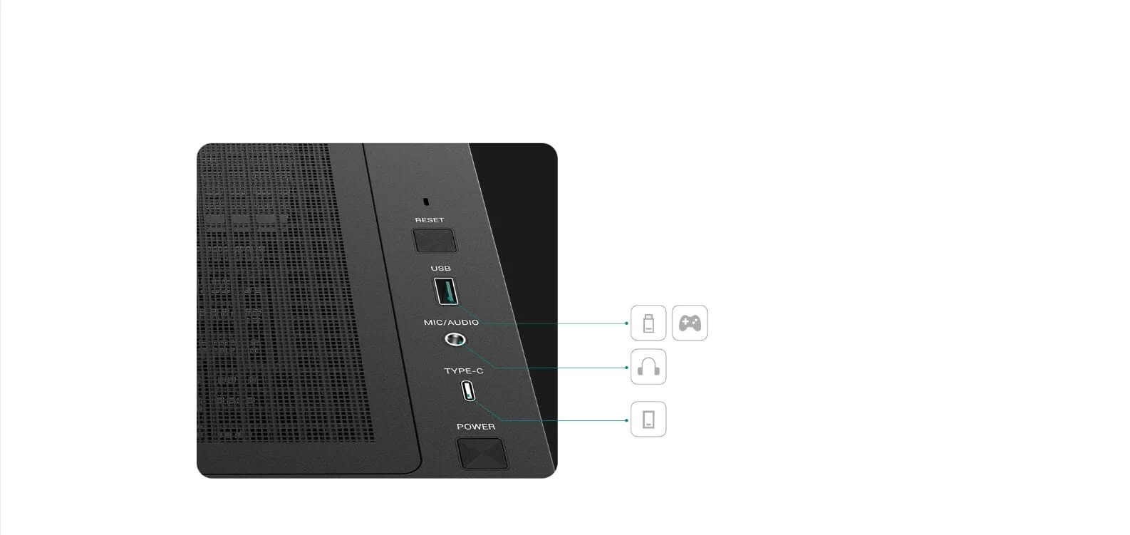 CH510 MESH DIGITAL STREAMLINED FRONT IO
