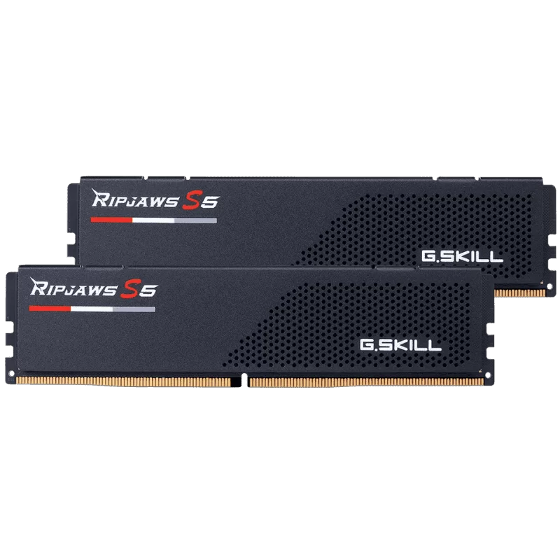 G.Skill Ripjaws S5 Black 32GB (2x16GB) DDR5 Memory Kit - Intel XMP 3.0 & AMD EXPO, 6000MHz CL36 (F5-6000J3636F16GX2-RS5K)