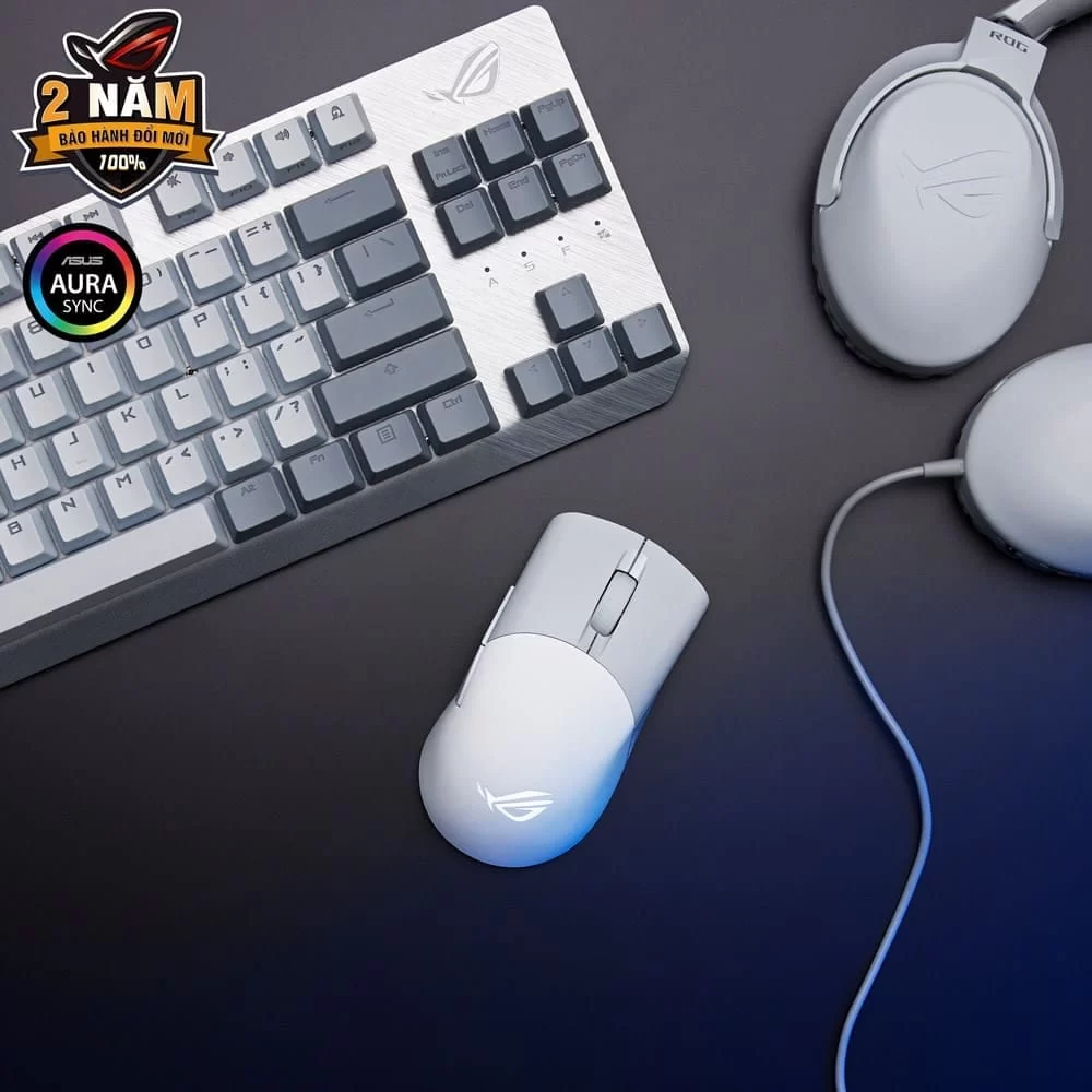 ASUS ROG Keris Wireless AimPoint Gaming Mouse - White 9 ASUS ROG Keris Wireless AimPoint Gaming Mouse - White - Ảnh 9
