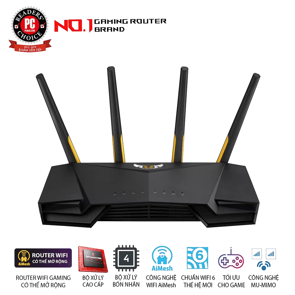 ASUS TUF Gaming AX3000 V2 Router (TUF-AX3000 V2) - Dual Band (2402+574Mbps), 4x 1.7GHz 1 ASUS TUF Gaming AX3000 V2 Router (TUF-AX3000 V2) - Dual Band (2402+574Mbps), 4x 1.7GHz