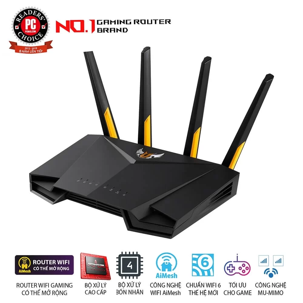 ASUS TUF Gaming AX3000 V2 Router (TUF-AX3000 V2) - Dual Band (2402+574Mbps), 4x 1.7GHz 5 ASUS TUF Gaming AX3000 V2 Router (TUF-AX3000 V2) - Dual Band (2402+574Mbps), 4x 1.7GHz - Ảnh 5