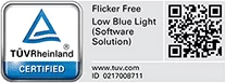 flicker free low VA24EHF blue light content logo