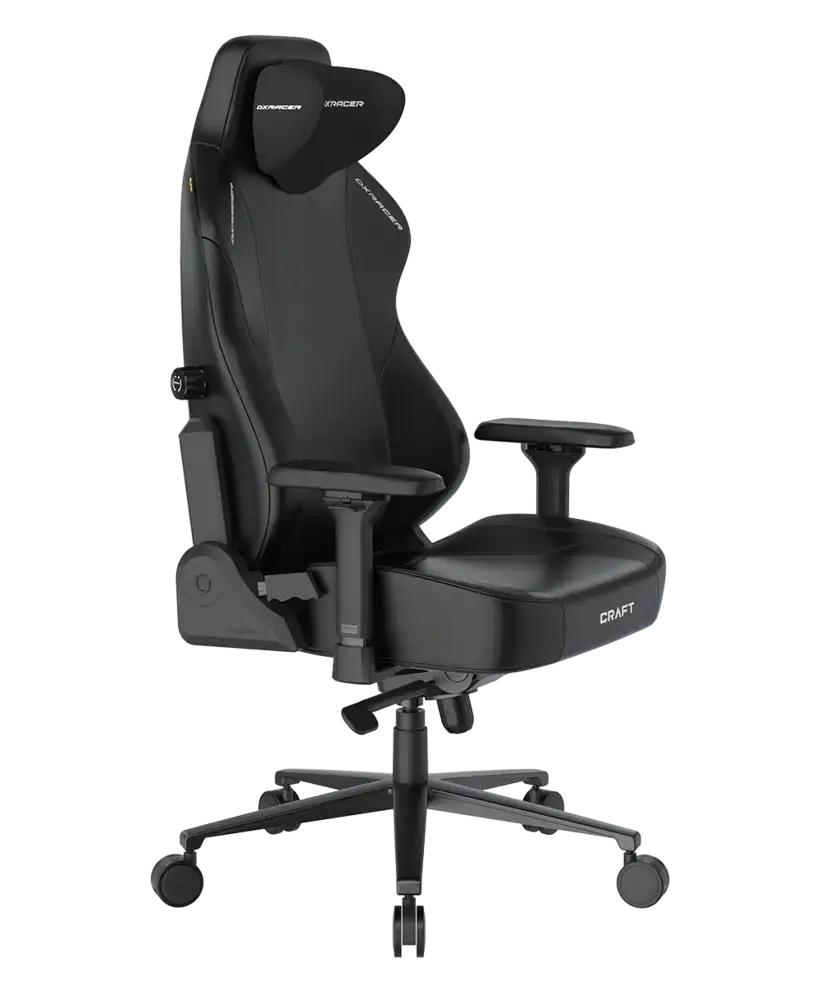 DXRacer Craft-F-NEO Leatherette-Black-Regular/L (GC/LCF23LTA/N) Gaming Chair - 4D Armrest, 135-Degree Recline, Cooling Gel Foam Pillow, Pull-Out Footrest 12 DXRacer Craft-F-NEO Leatherette-Black-Regular/L (GC/LCF23LTA/N) Gaming Chair - 4D Armrest, 135-Degree Recline, Cooling Gel Foam Pillow, Pull-Out Footrest - Ảnh 12