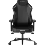 DXRacer Craft-F-NEO Leatherette-Black-Regular/L (GC/LCF23LTA/N) Gaming Chair - 4D Armrest, 135-Degree Recline, Cooling Gel Foam Pillow, Pull-Out Footrest