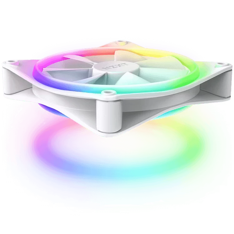 NZXT F120 RGB DUO Triple Pack White (RF-D12TF-W1) Fan - Mattle White, 3 x 120mm RGB Fans & Controller 6 NZXT F120 RGB DUO Triple Pack White (RF-D12TF-W1) Fan - Mattle White, 3 x 120mm RGB Fans & Controller - Ảnh 6