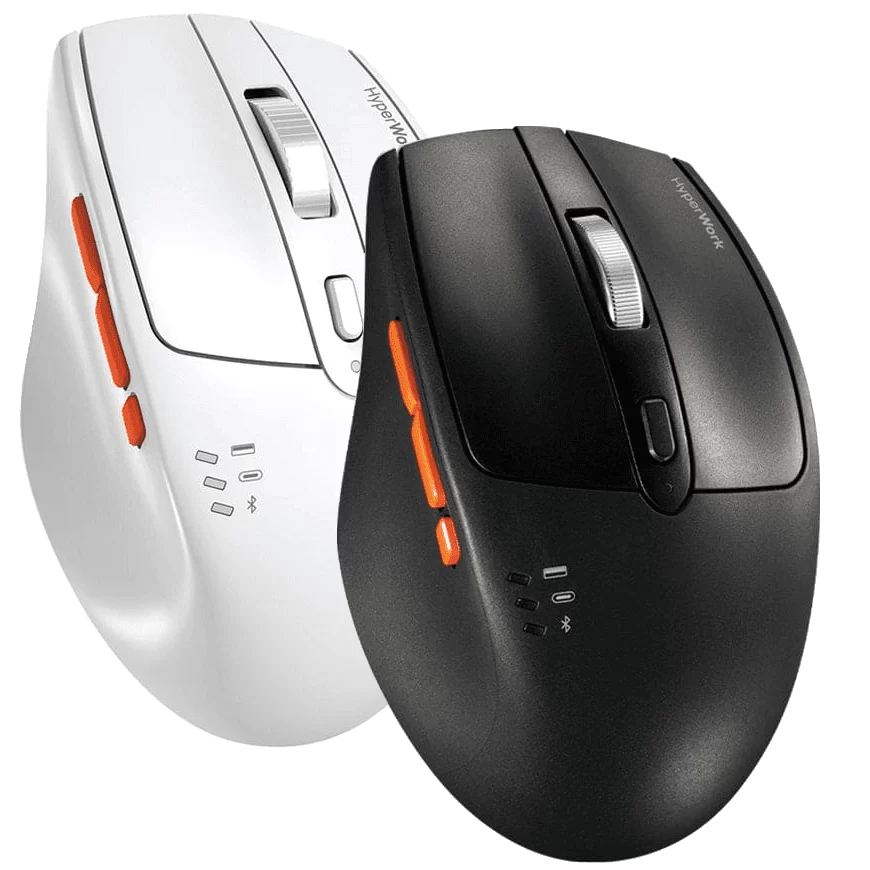 HyperWork Silentium Mattle Black Wireless Ergonomic Silent Mouse - Bluetooth 5.1, Wireless 2.4G, silent switch, pin 300H 7 HyperWork Silentium Mattle Black Wireless Ergonomic Silent Mouse - Bluetooth 5.1, Wireless 2.4G, silent switch, pin 300H - Ảnh 7