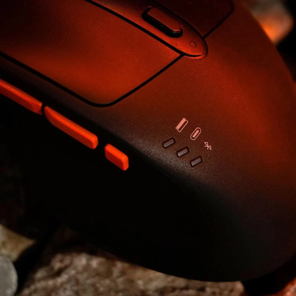 HyperWork Silentium Mattle Black Wireless Ergonomic Silent Mouse - Bluetooth 5.1, Wireless 2.4G, silent switch, pin 300H 4 HyperWork Silentium Mattle Black Wireless Ergonomic Silent Mouse - Bluetooth 5.1, Wireless 2.4G, silent switch, pin 300H - Ảnh 4