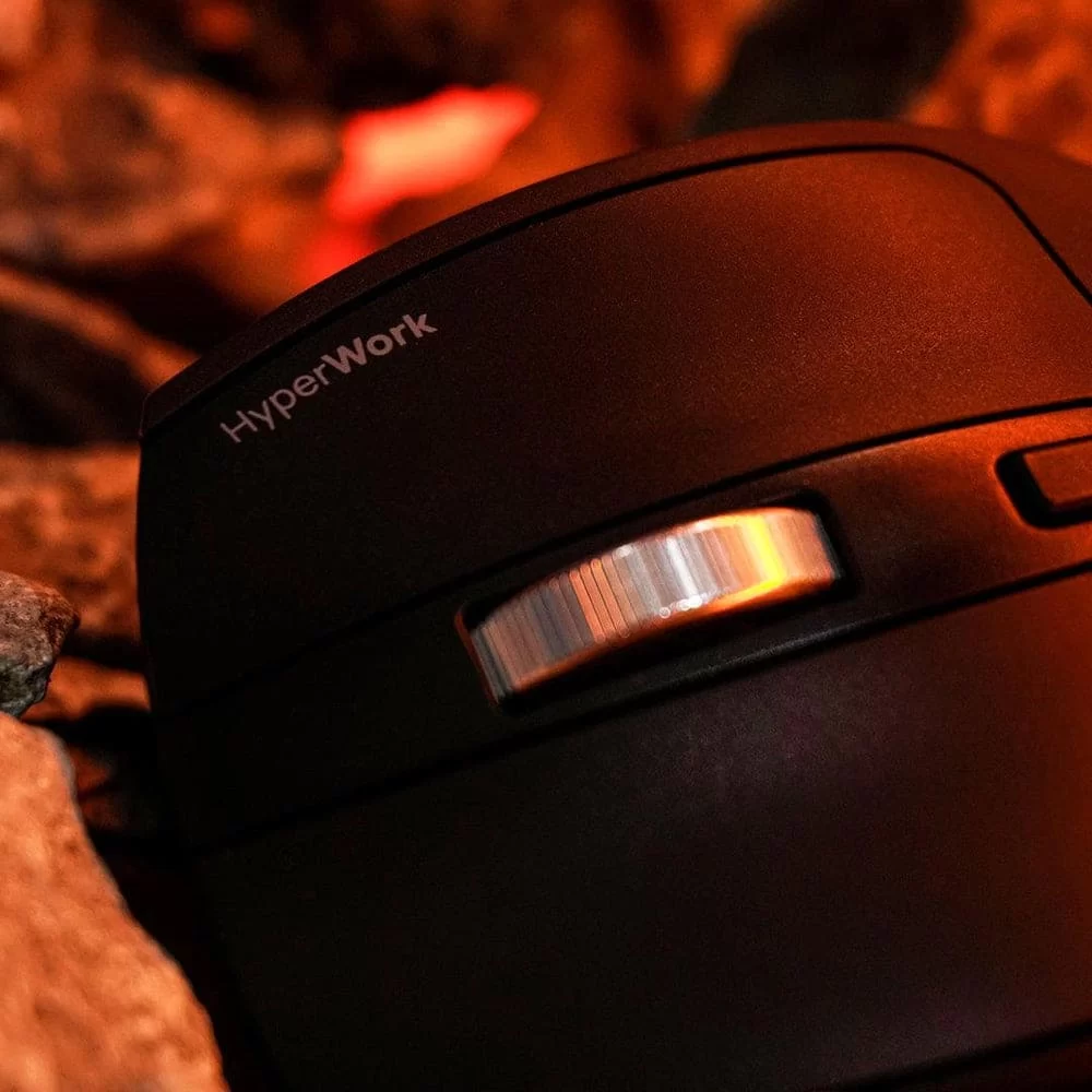 HyperWork Silentium Mattle Black Wireless Ergonomic Silent Mouse - Bluetooth 5.1, Wireless 2.4G, silent switch, pin 300H 6 HyperWork Silentium Mattle Black Wireless Ergonomic Silent Mouse - Bluetooth 5.1, Wireless 2.4G, silent switch, pin 300H - Ảnh 6