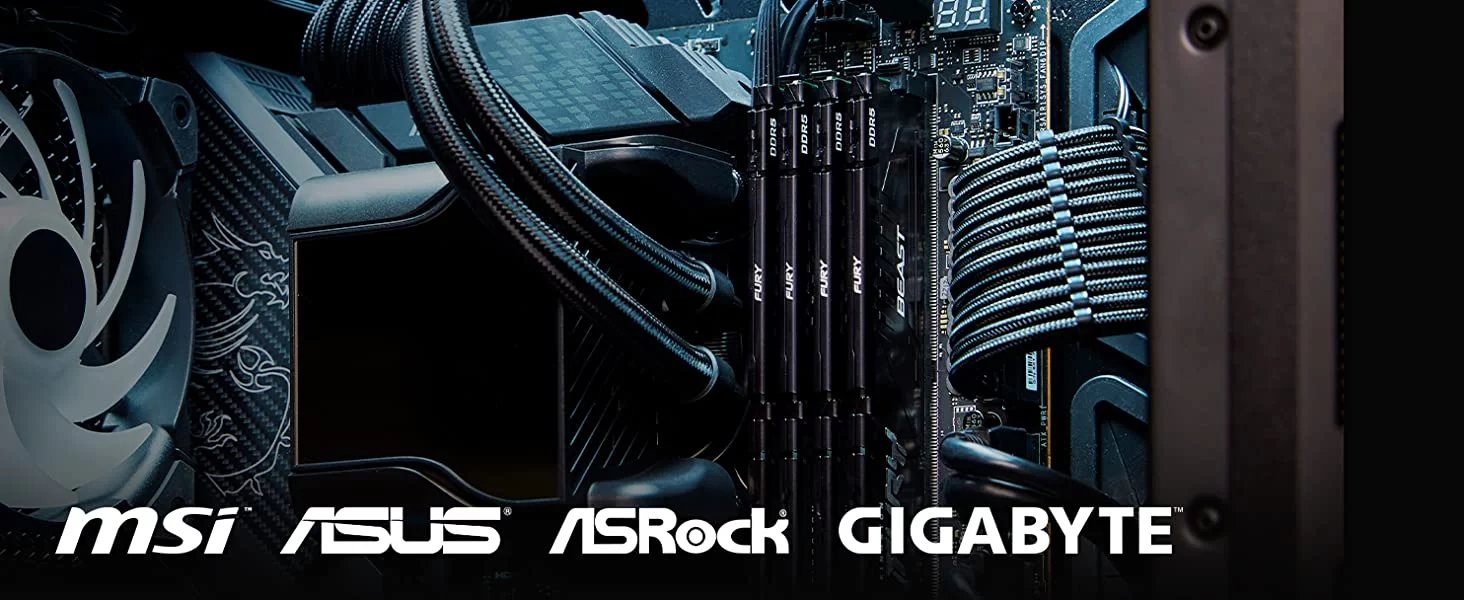 Kingston Fury Beast 32GB 2x16GB 5600MHz DDR5 CL40 DIMM Kit of 2 Desktop Memory KF556C40BBK2 32Black TTD 3
