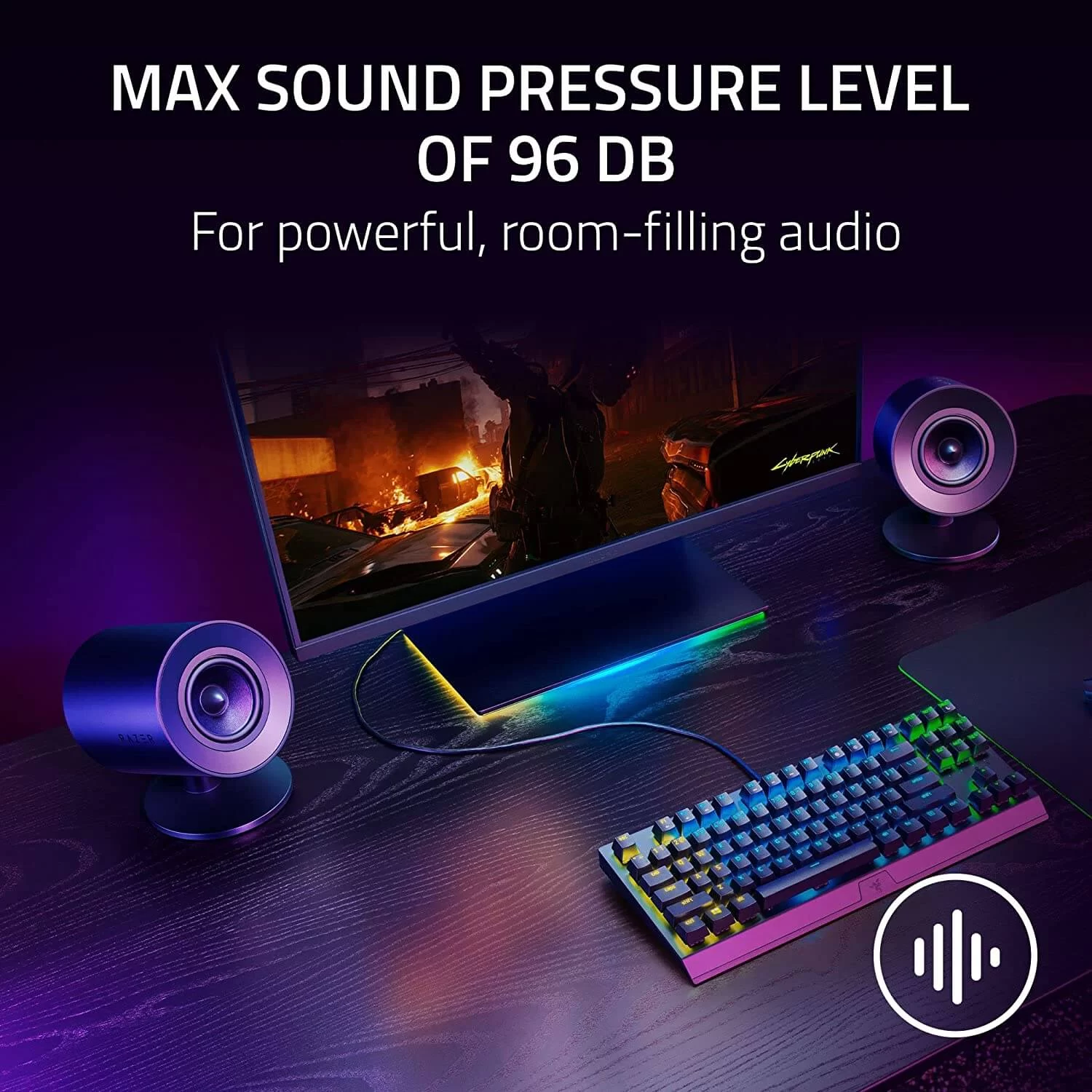 Razer NOMMO V2 X Full-Range 2.0 PC Gaming Speakers - Bluetooth 5.0 12 Razer NOMMO V2 X Full-Range 2.0 PC Gaming Speakers - Bluetooth 5.0 - Ảnh 12
