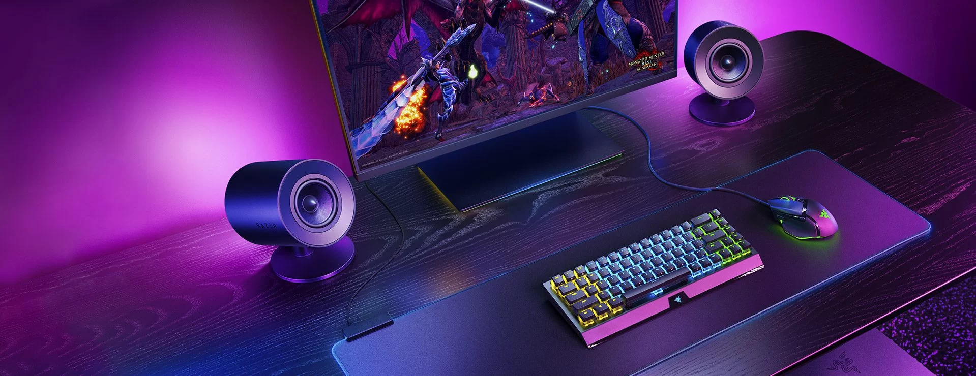 razer nommo v2 rear projection desktop