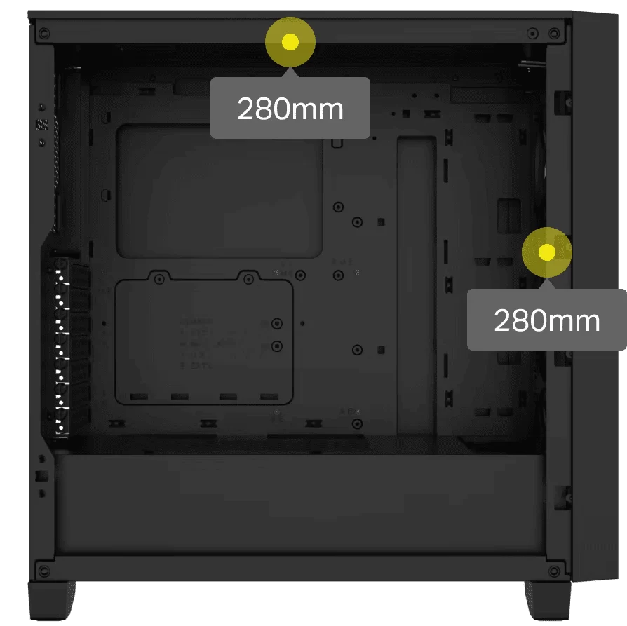 3000D RGB AIRFLOW Black Panel2 image RadiatorCapacity 140mm black