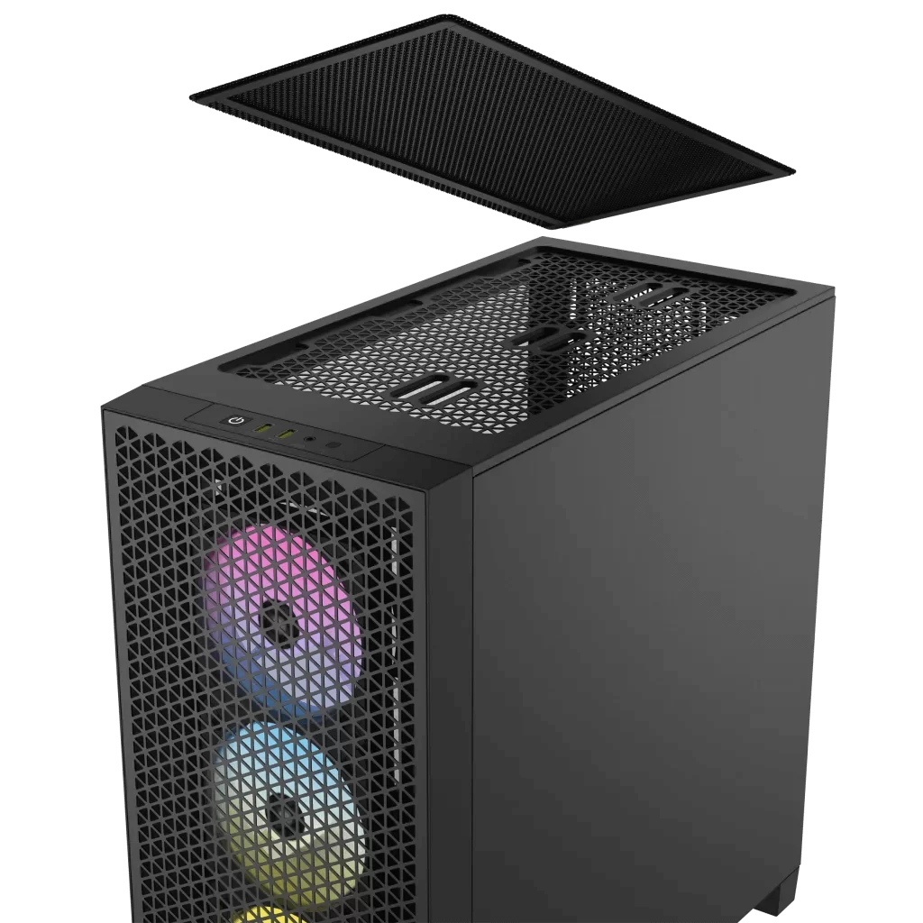 CORSAIR 3000D RGB AIRFLOW Mid-Tower PC Case - Black, 3x CORSAIR AR120 RGB fans includes 13 CORSAIR 3000D RGB AIRFLOW Mid-Tower PC Case - Black, 3x CORSAIR AR120 RGB fans includes - Ảnh 13