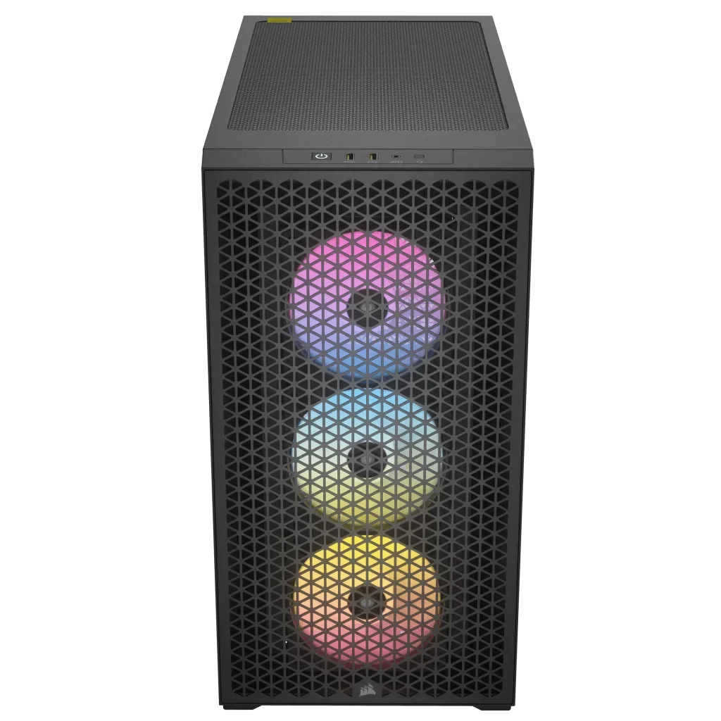 CORSAIR 3000D RGB AIRFLOW Mid-Tower PC Case - Black, 3x CORSAIR AR120 RGB fans includes 16 CORSAIR 3000D RGB AIRFLOW Mid-Tower PC Case - Black, 3x CORSAIR AR120 RGB fans includes - Ảnh 16