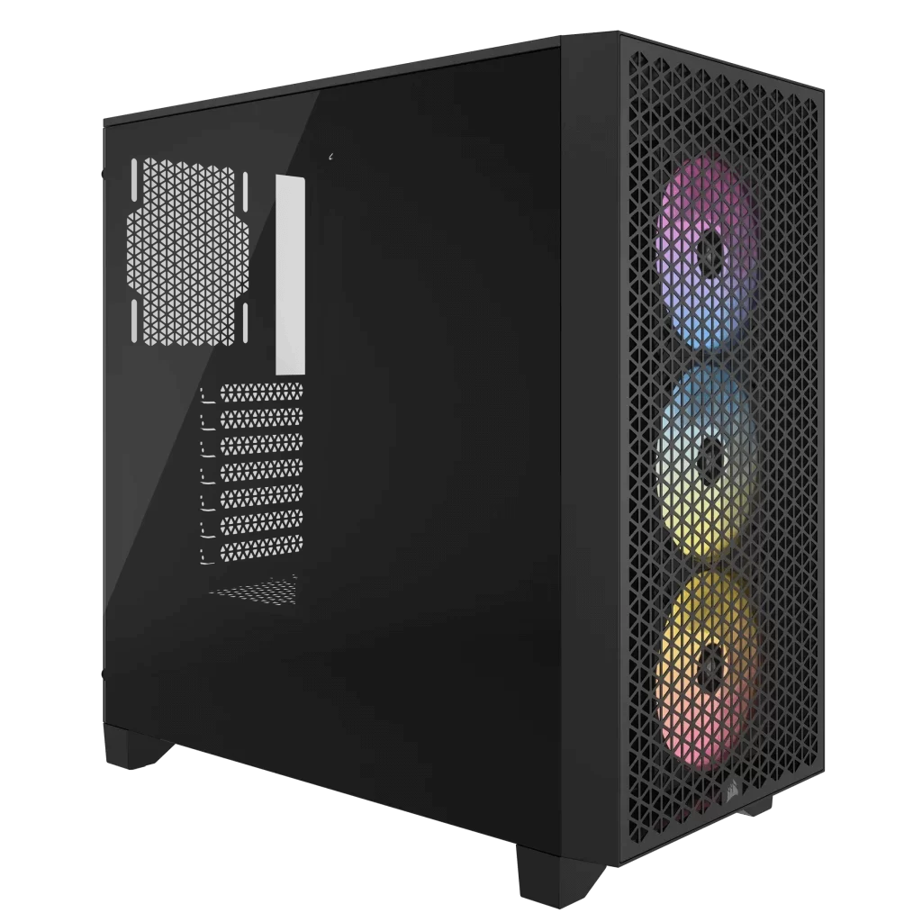 CORSAIR 3000D RGB AIRFLOW Mid-Tower PC Case - Black, 3x CORSAIR AR120 RGB fans includes 18 CORSAIR 3000D RGB AIRFLOW Mid-Tower PC Case - Black, 3x CORSAIR AR120 RGB fans includes - Ảnh 18