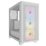 CORSAIR 3000D RGB AIRFLOW Mid-Tower PC Case - White, 3x CORSAIR AR120 RGB fans includes