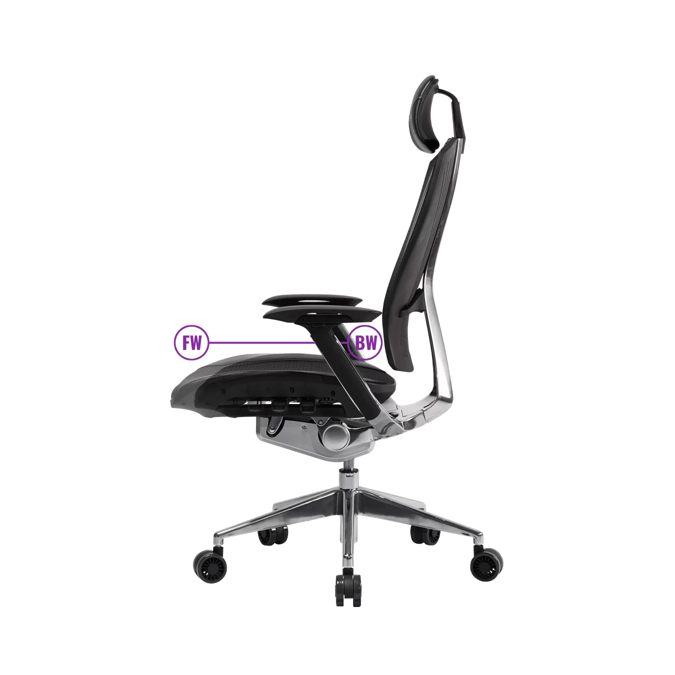 Cooler Master ERGO L Ergonomic Chair (CMI-GCEL-2019) - Black, 3D Cast Aluminium frame, 2D Aluminium Armrest, Class 4 Gas Lift 8 Cooler Master ERGO L Ergonomic Chair (CMI-GCEL-2019) - Black, 3D Cast Aluminium frame, 2D Aluminium Armrest, Class 4 Gas Lift - Ảnh 8