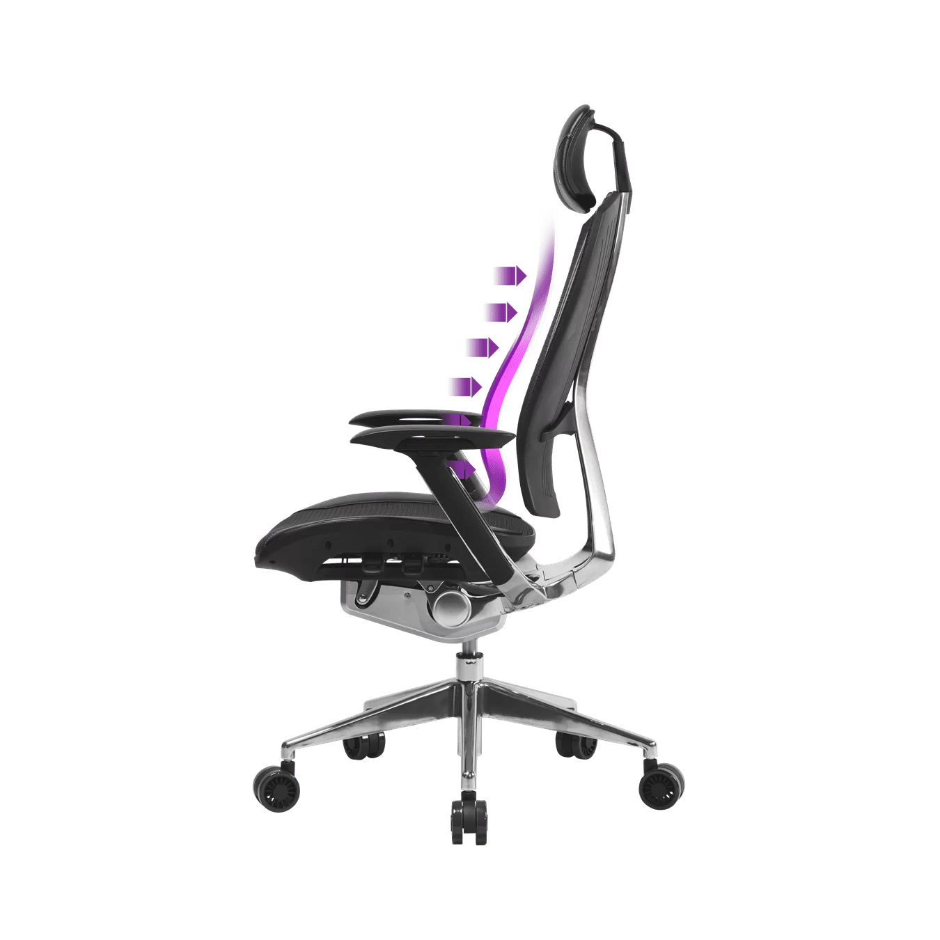 Cooler Master ERGO L Ergonomic Chair (CMI-GCEL-2019) - Black, 3D Cast Aluminium frame, 2D Aluminium Armrest, Class 4 Gas Lift 9 Cooler Master ERGO L Ergonomic Chair (CMI-GCEL-2019) - Black, 3D Cast Aluminium frame, 2D Aluminium Armrest, Class 4 Gas Lift - Ảnh 9