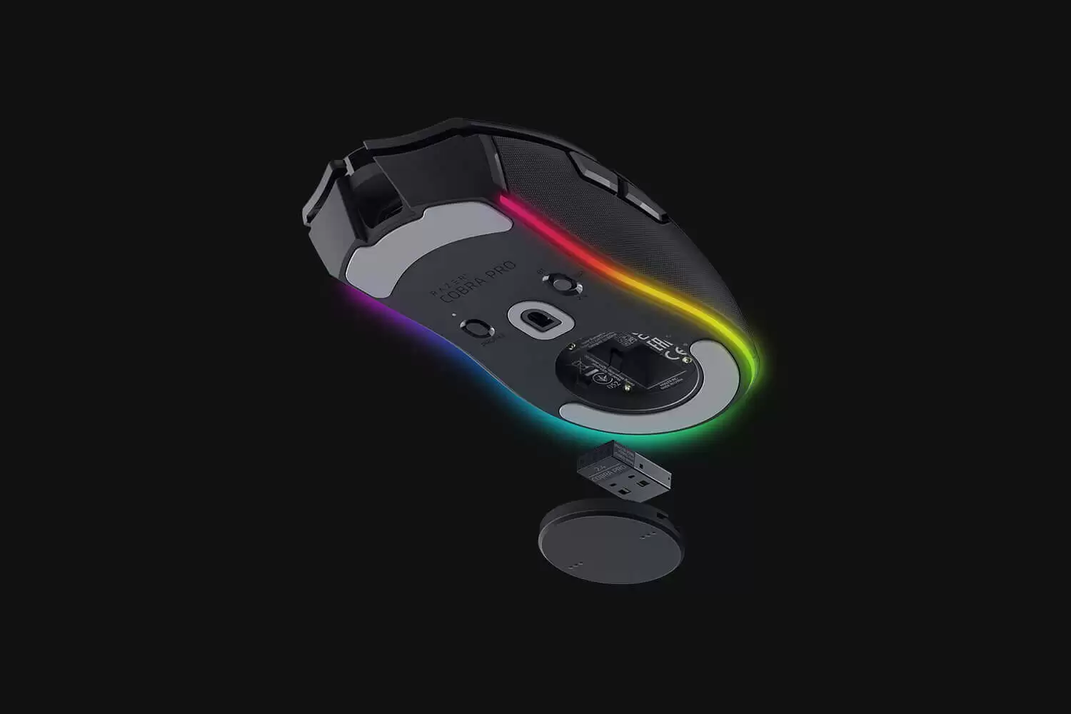 Razer Cobra Pro Wireless Black Gaming Mouse - 70g, 30000 dpi, Chroma RGB Lighting, Optical Mouse Switches Gen-3, Bluetooth & USB Type C 4 Razer Cobra Pro Wireless Black Gaming Mouse - 70g, 30000 dpi, Chroma RGB Lighting, Optical Mouse Switches Gen-3, Bluetooth & USB Type C - Ảnh 4