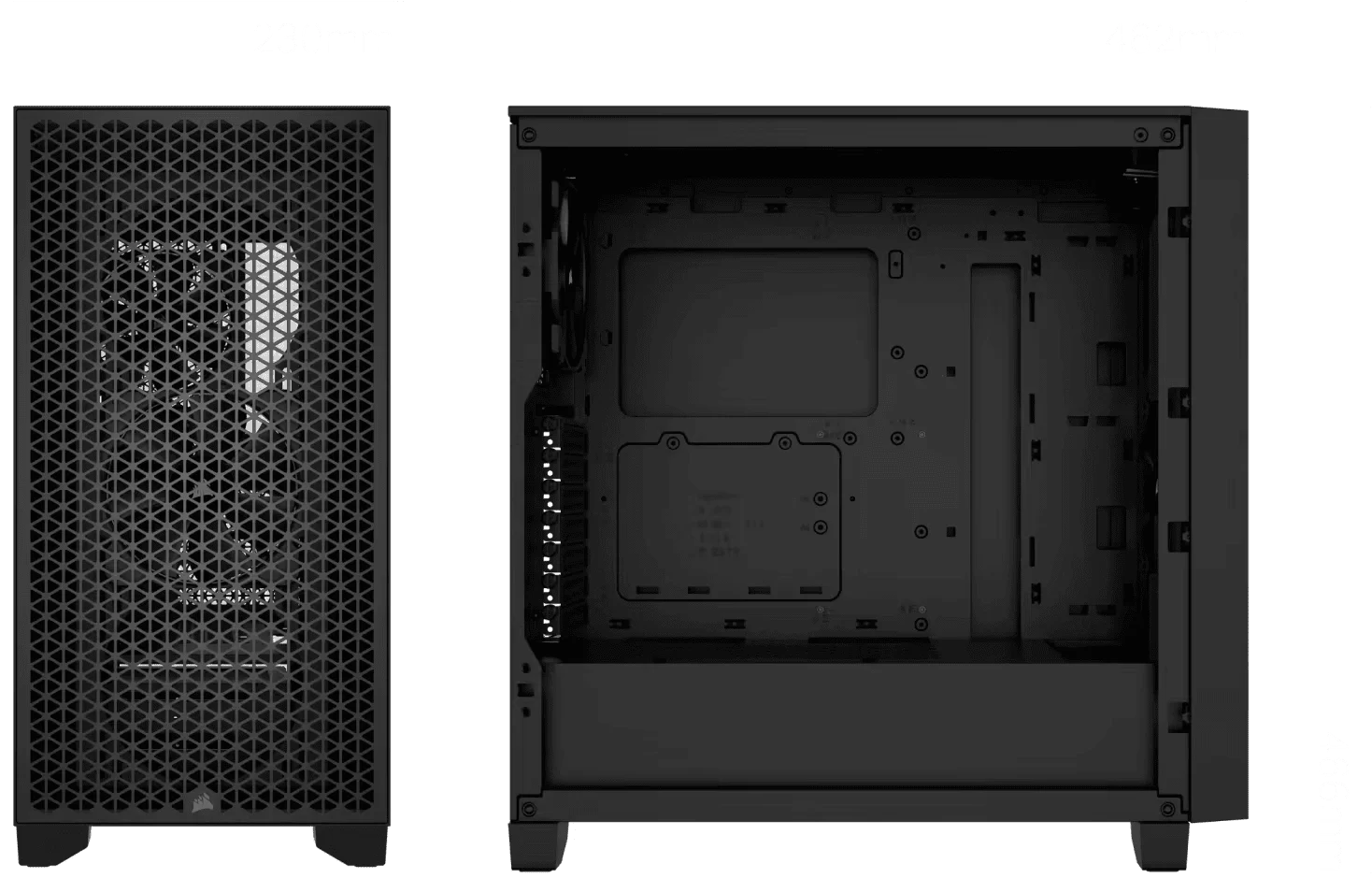 Corsair 3000D Airflow Black Panel2 image dimensions black