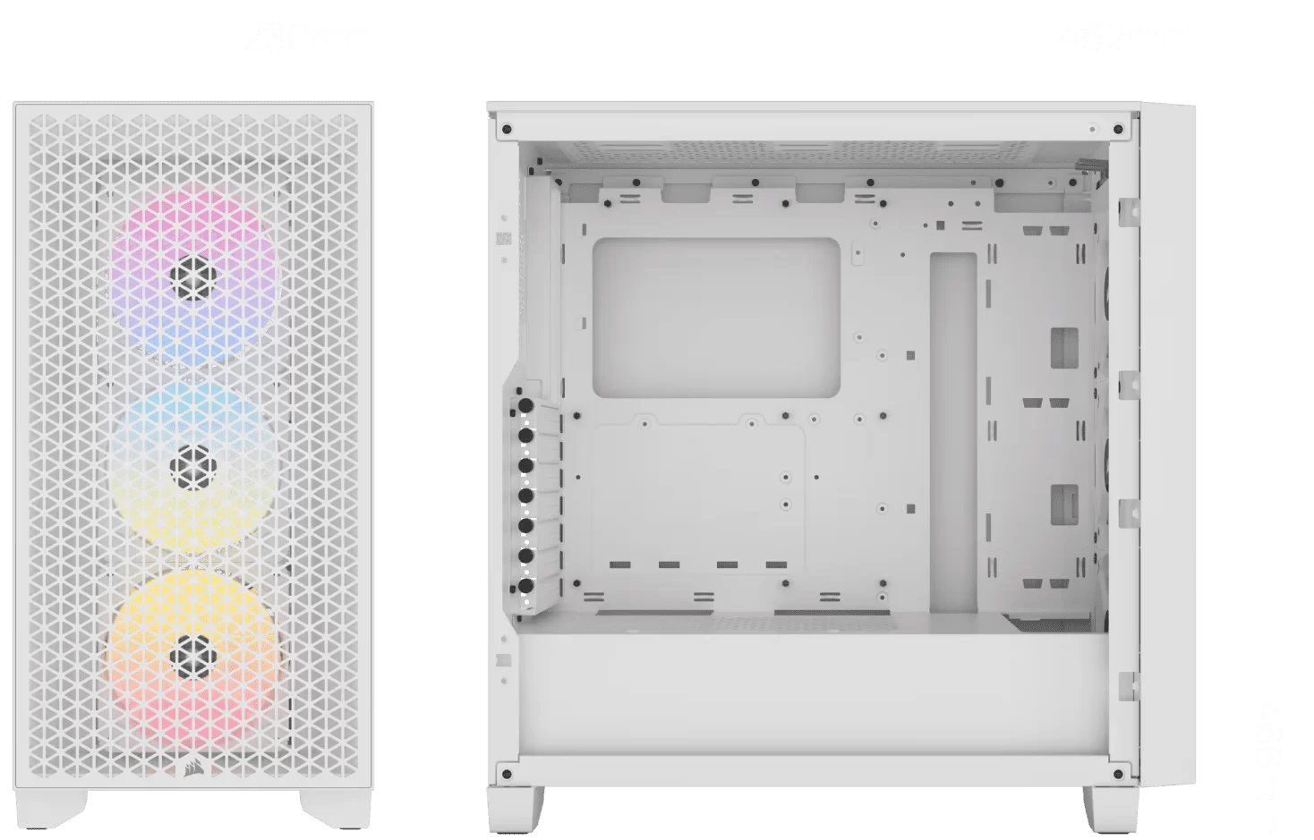 Corsair 3000D RGB AIRFLOW White Panel2 image dimensions white