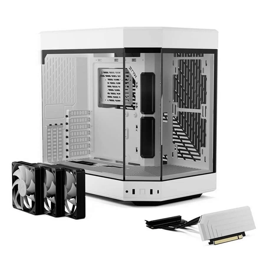 Hyte Y60 Snow White Dual Chamber Modern Aesthetic Case - White/White, Mid-Tower ATX size 6 Hyte Y60 Snow White Dual Chamber Modern Aesthetic Case - White/White, Mid-Tower ATX size - Ảnh 6