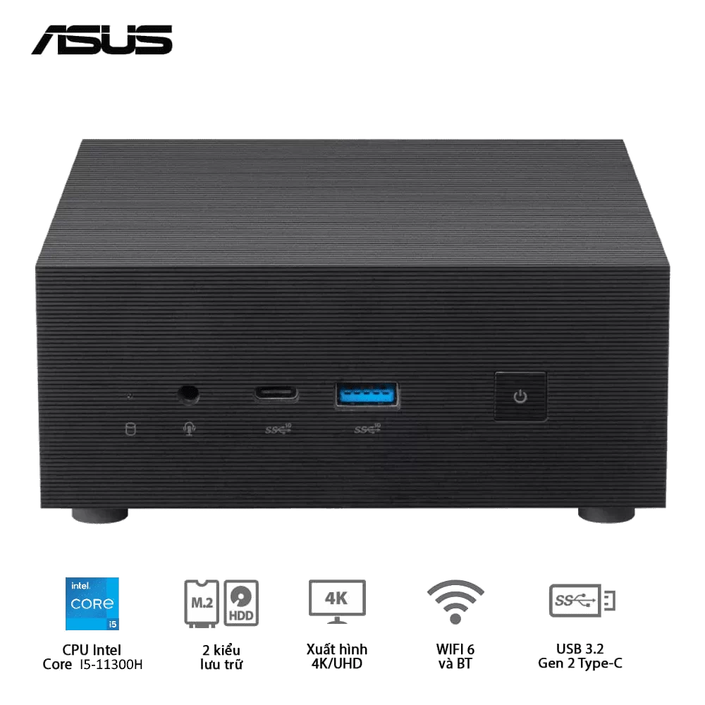 ASUS PN63-S1-B-S5025MV Barebone Mini PC - Intel Core I5-11300H, Wi-Fi 6 + BT5.0, VESA MOUNT, VGA port configurable, w/o Keyboard Mouse 1 ASUS PN63-S1-B-S5025MV Barebone Mini PC - Intel Core I5-11300H, Wi-Fi 6 + BT5.0, VESA MOUNT, VGA port configurable, w/o Keyboard Mouse